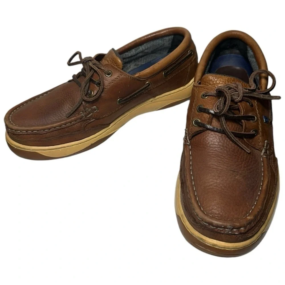 Dubarry of Ireland Men’s Size 7.5 Brown Leather Casual Gore-Tex Boat Deck Shoes